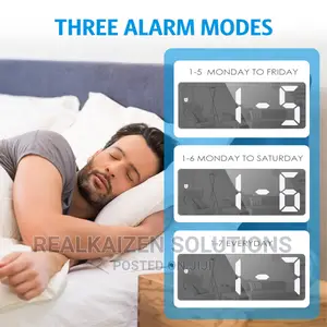 Digital LED Display Mirror Alarm Clock