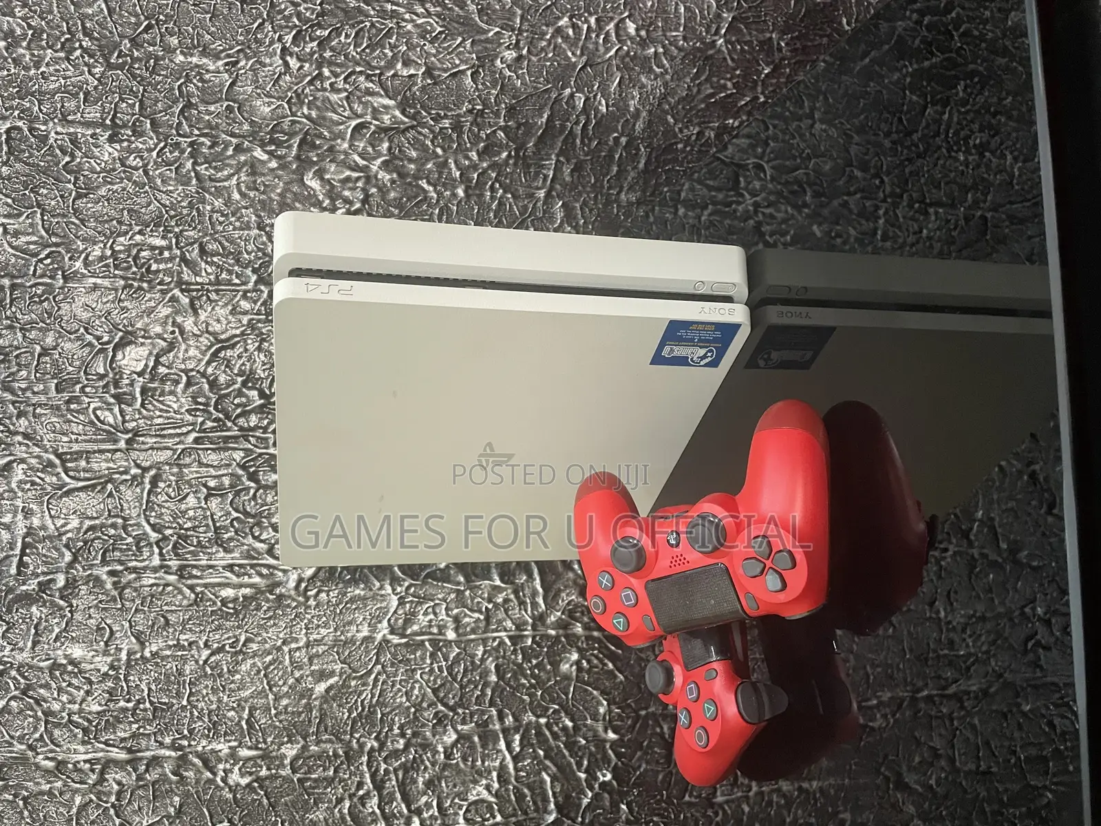 Ps4 Slim Console 2pads Red