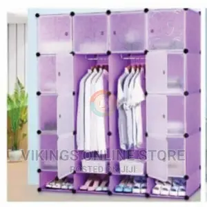 Elegant 4 Column Plastic Wardrobe