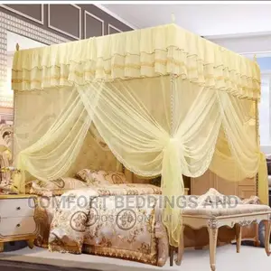 Four Stand Square Mosquito Net Cream