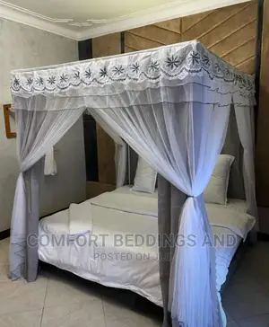 Four Stand Curtain Mosquito Net Gray 5*6, 6*6