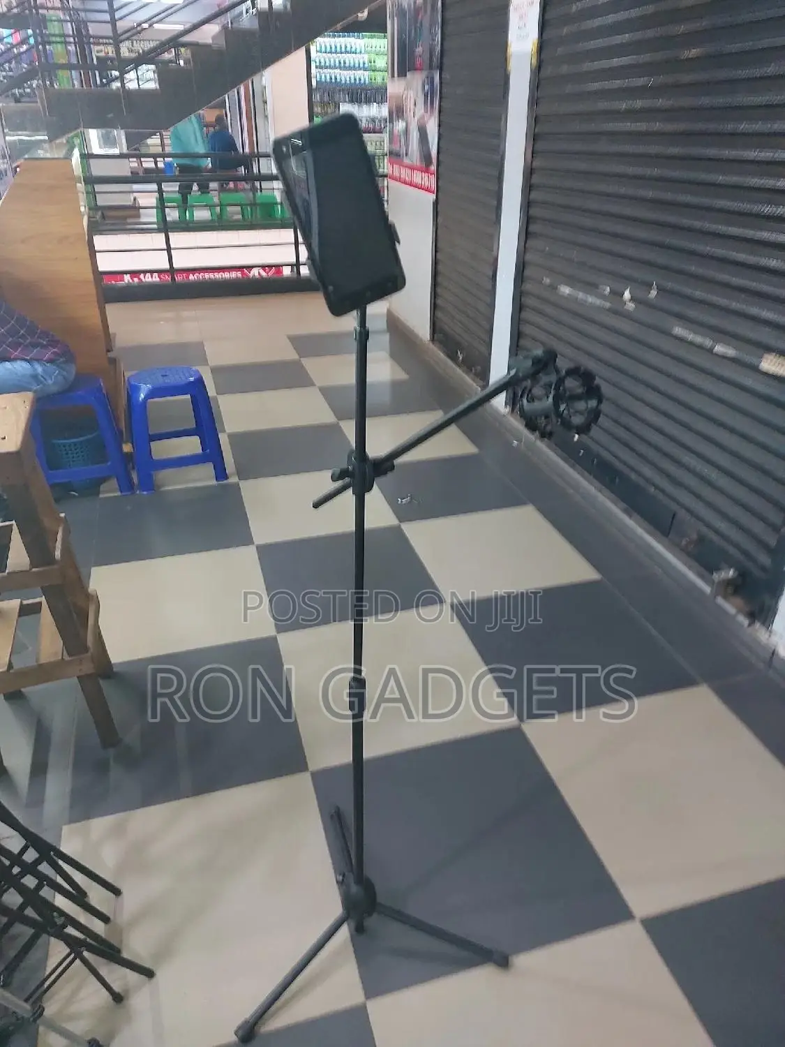 Microphone Stand With Phone Holder