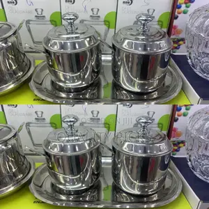 Steel Sugar Bowl Set