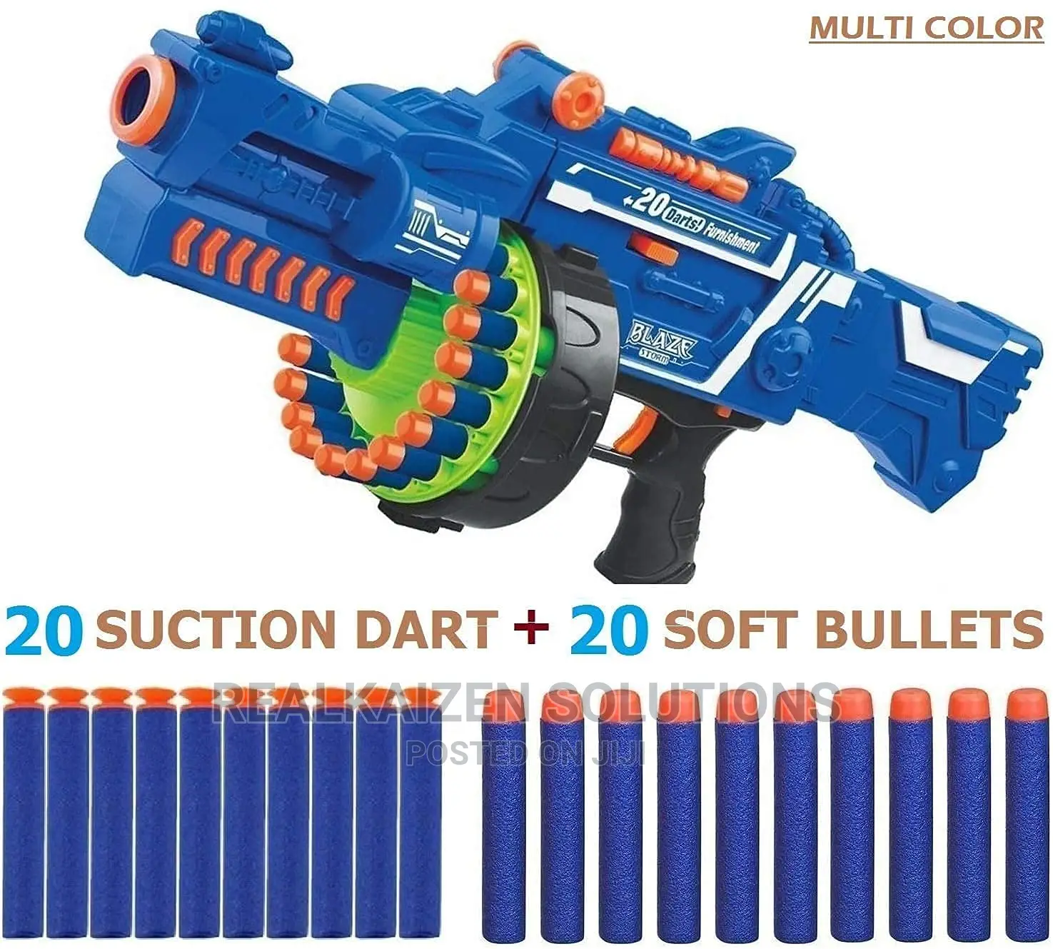 BLAZE STORM Battery Operated 40 Soft Bullet Kid Machine Gun