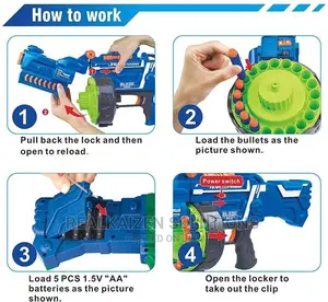BLAZE STORM Battery Operated 40 Soft Bullet Kid Machine Gun