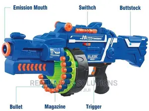 BLAZE STORM Battery Operated 40 Soft Bullet Kid Machine Gun