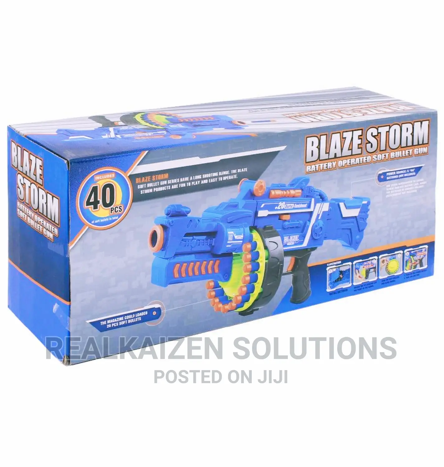 BLAZE STORM Battery Operated 40 Soft Bullet Kid Machine Gun