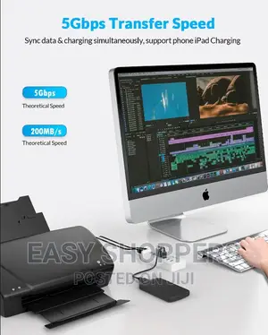 7 in 1 Multi-Port USB HUB With Individual Switch