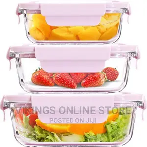 3 Piece Food Safe Microwave Oven Safe Glass Bowls
