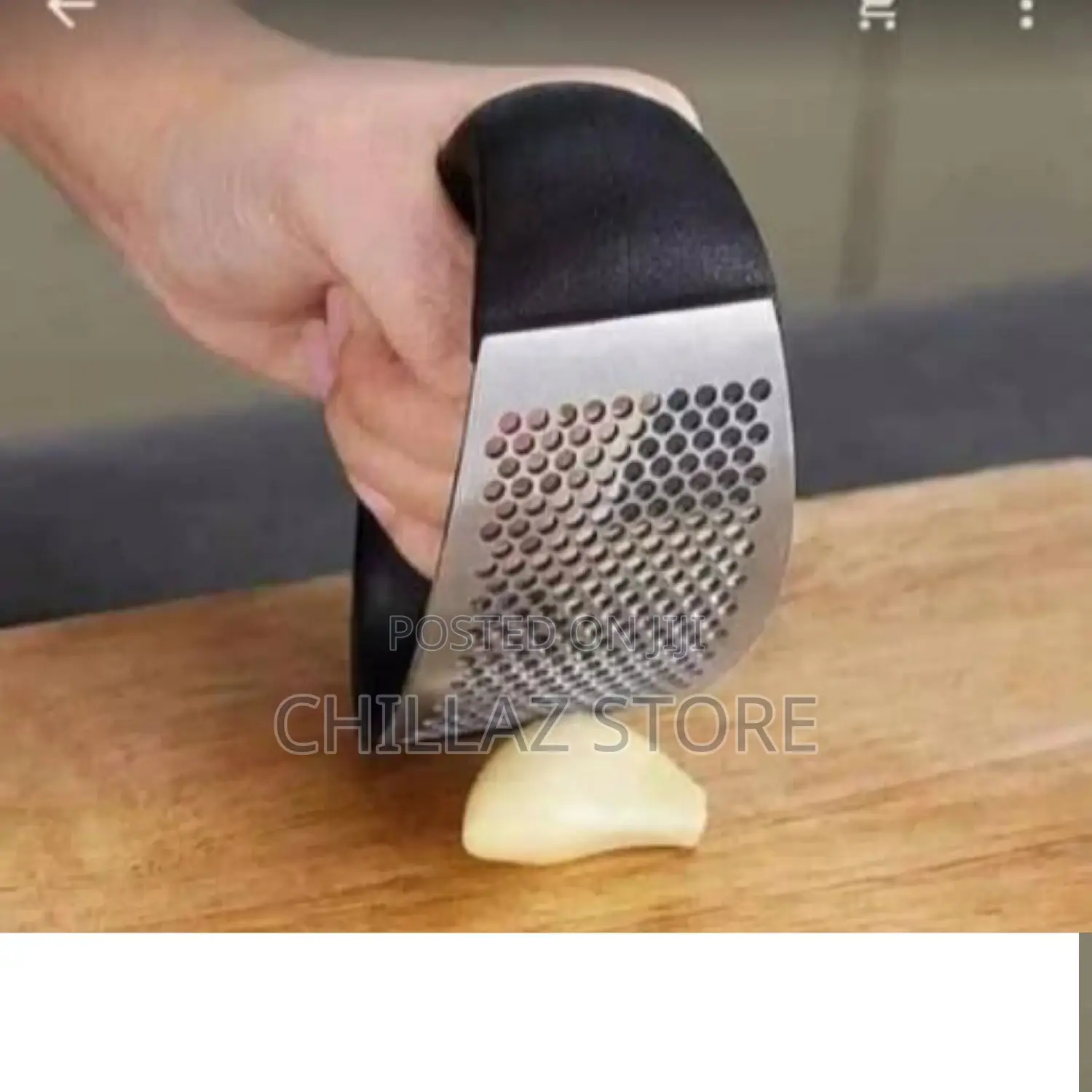 Stainless Steel Garlic Press Crusher.