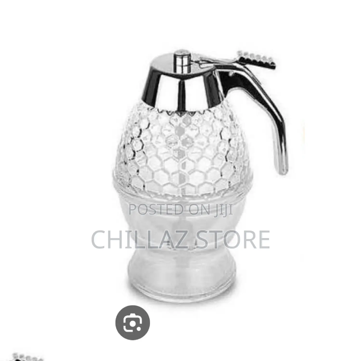 Glass Honey Dispenser.