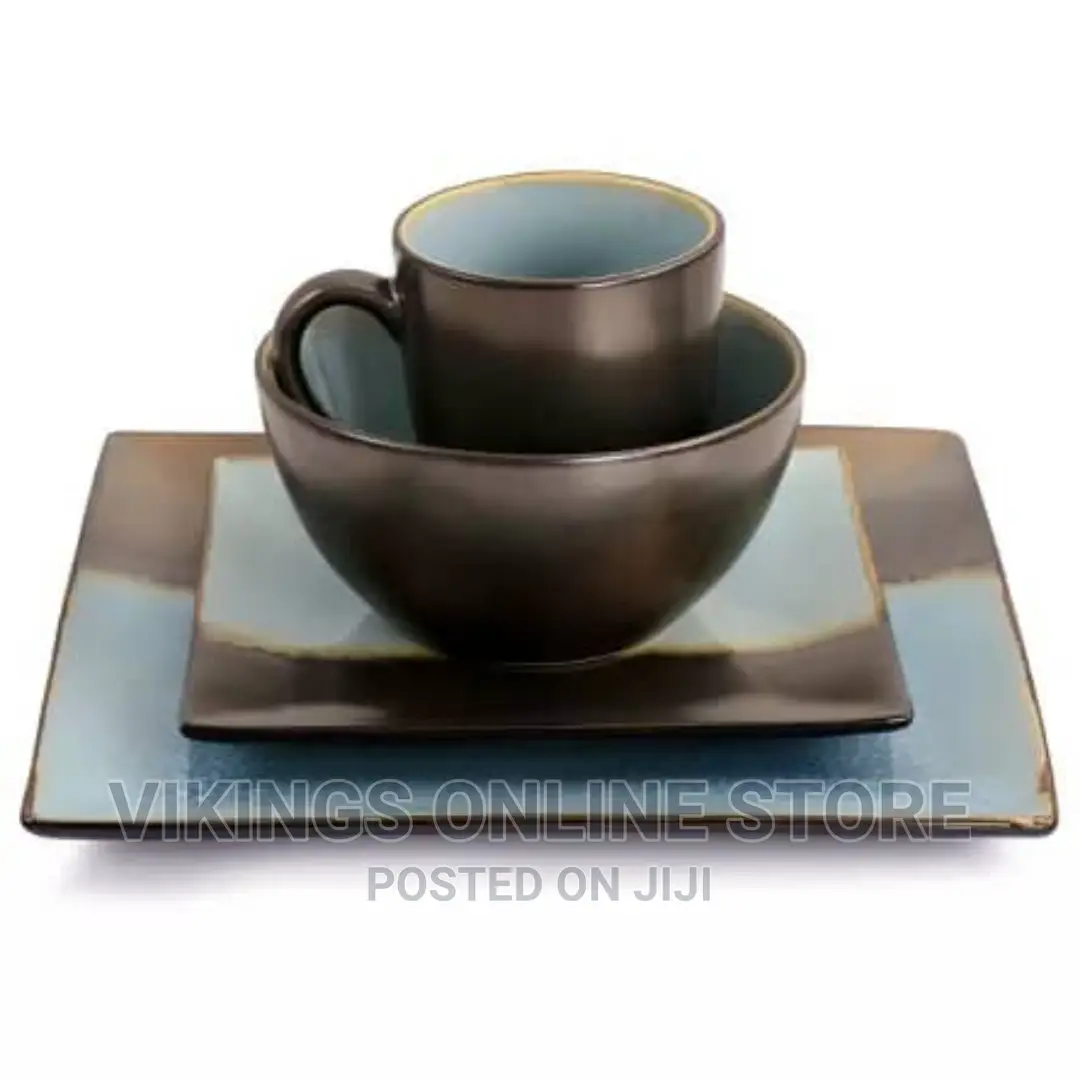 24pc Dinner Set.Blue Black