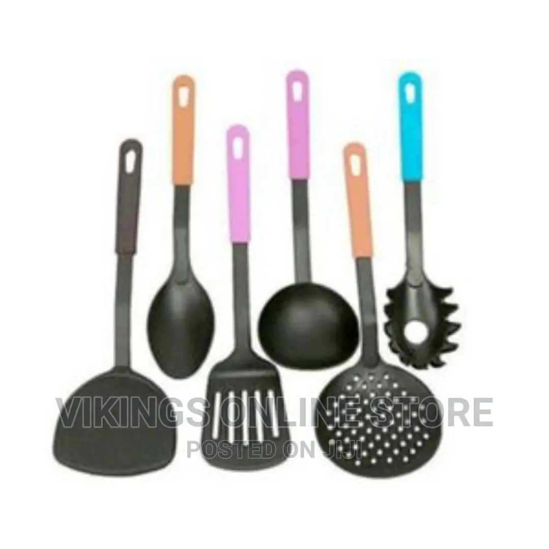 Set of Non Stick Cooking or Serving Spoons- Multicolor