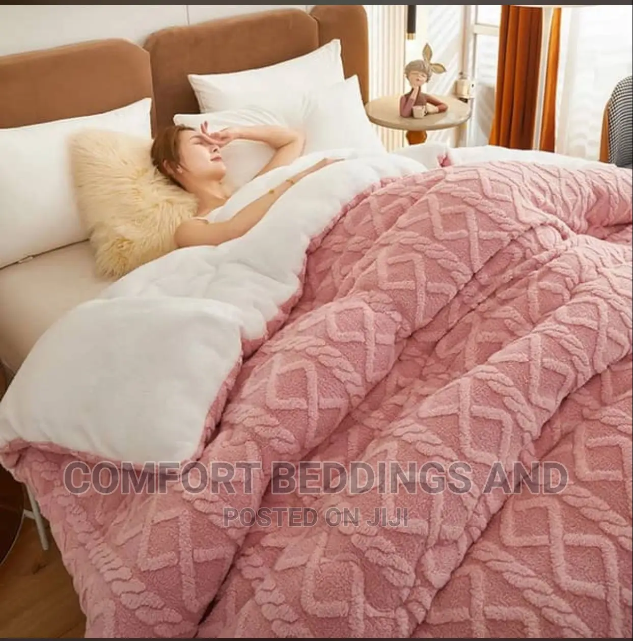 Heavy Cotton Bedcover Pink