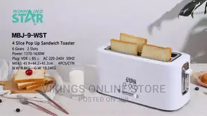 4 Slice Smart Electric Bread Toaster-White.