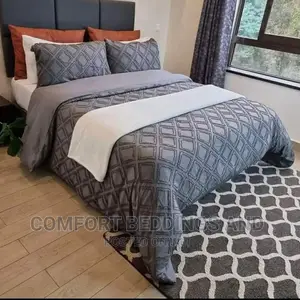 Six Peices Bedcover Gray
