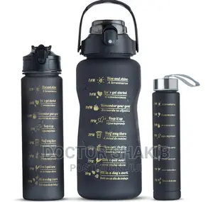 3pcs Portable Water Bottle Set (Black)