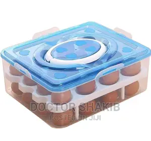 Hiptage Double Layer Egg Storage Box With Handle