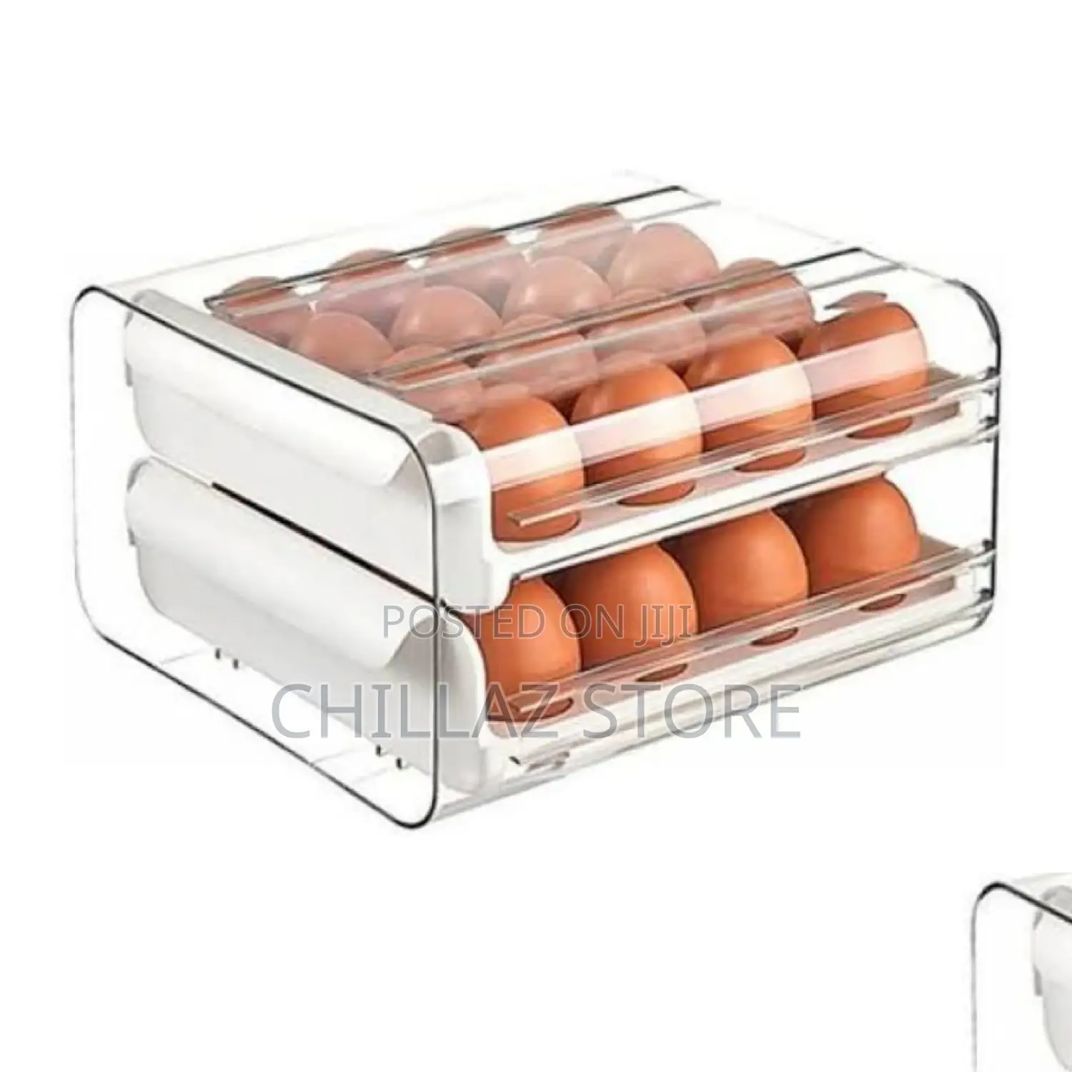2 Layers Plastic Egg Storage Container.