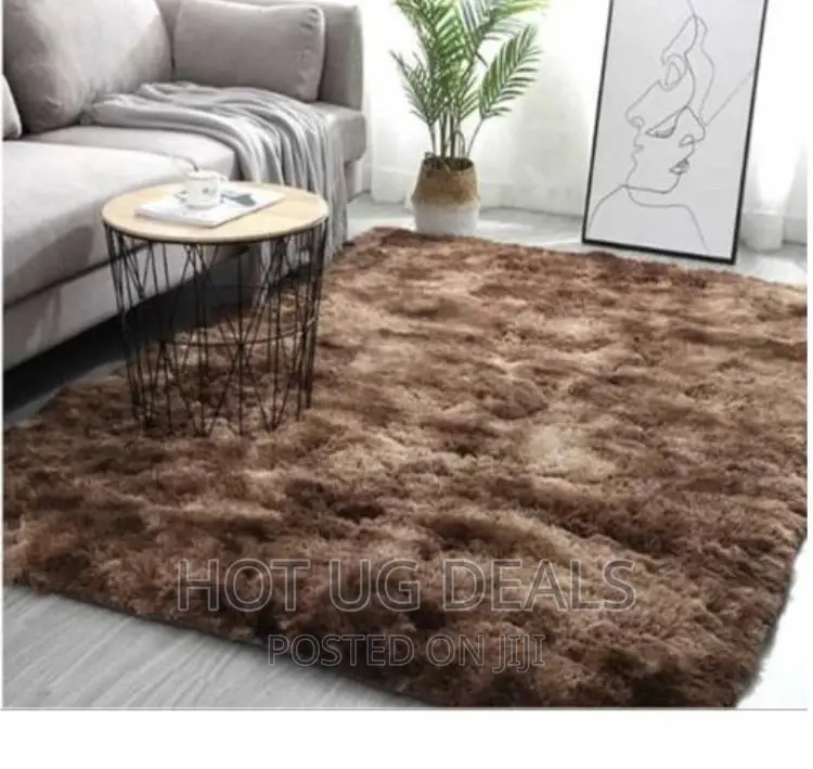 Soft Fluffy Carpets 2x3m- Patched Brown