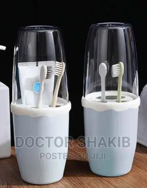 Couple Transparent Cover Toothbrush\ Paste Holder