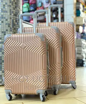 4-Wheeler Spinner Plastic Travel Suitcase Bag - Multicolor