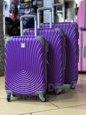 4-Wheeler Spinner Plastic Travel Suitcase Bag - Multicolor