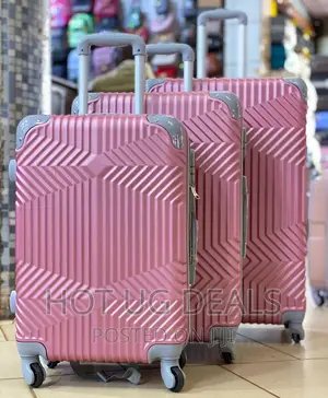 Set of 3pcs Spinner Plastic Travel Suitcase Bag - Multicolor