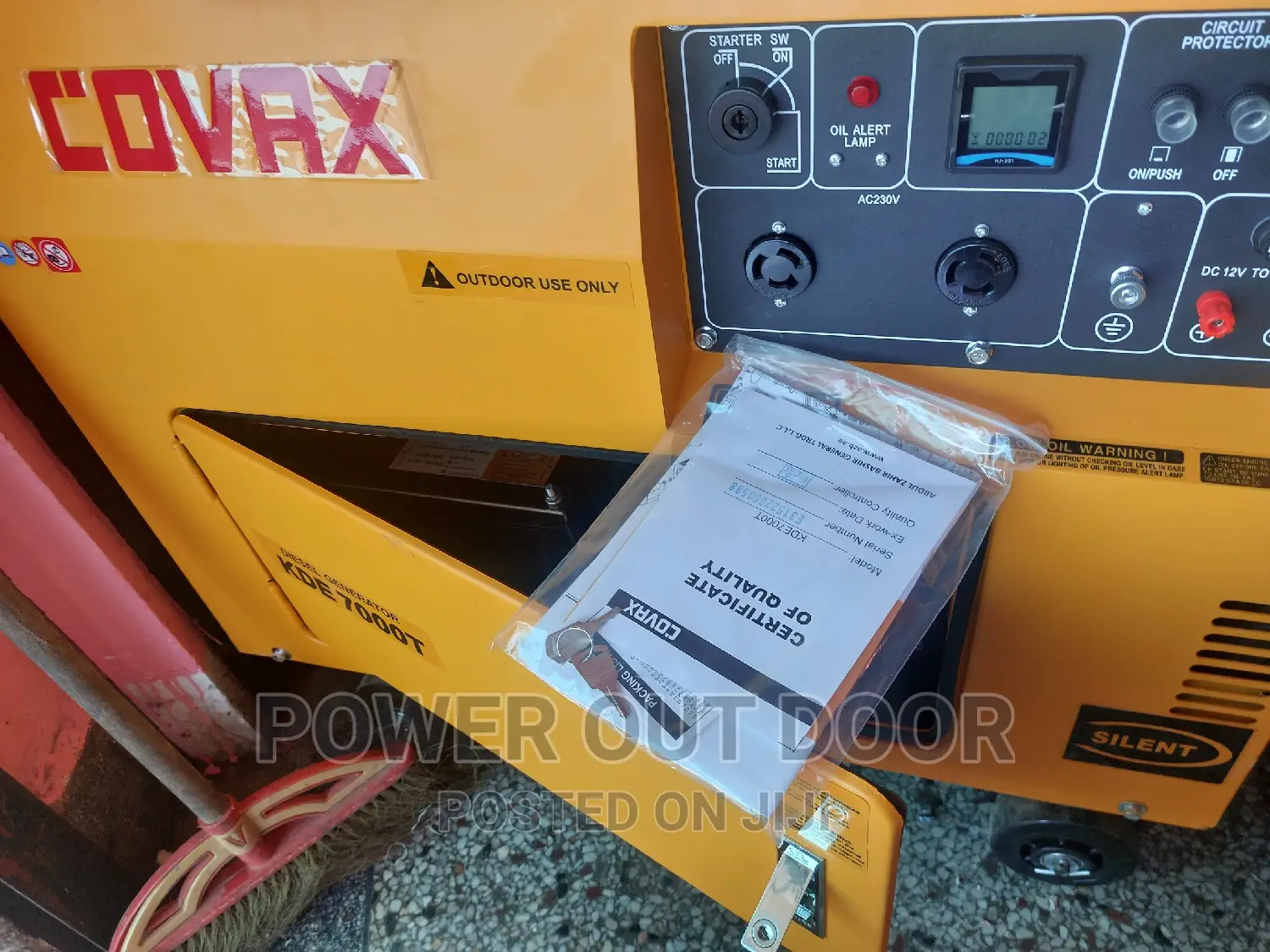 Covax / Kipor Silent Diesel 7 Kva Generator