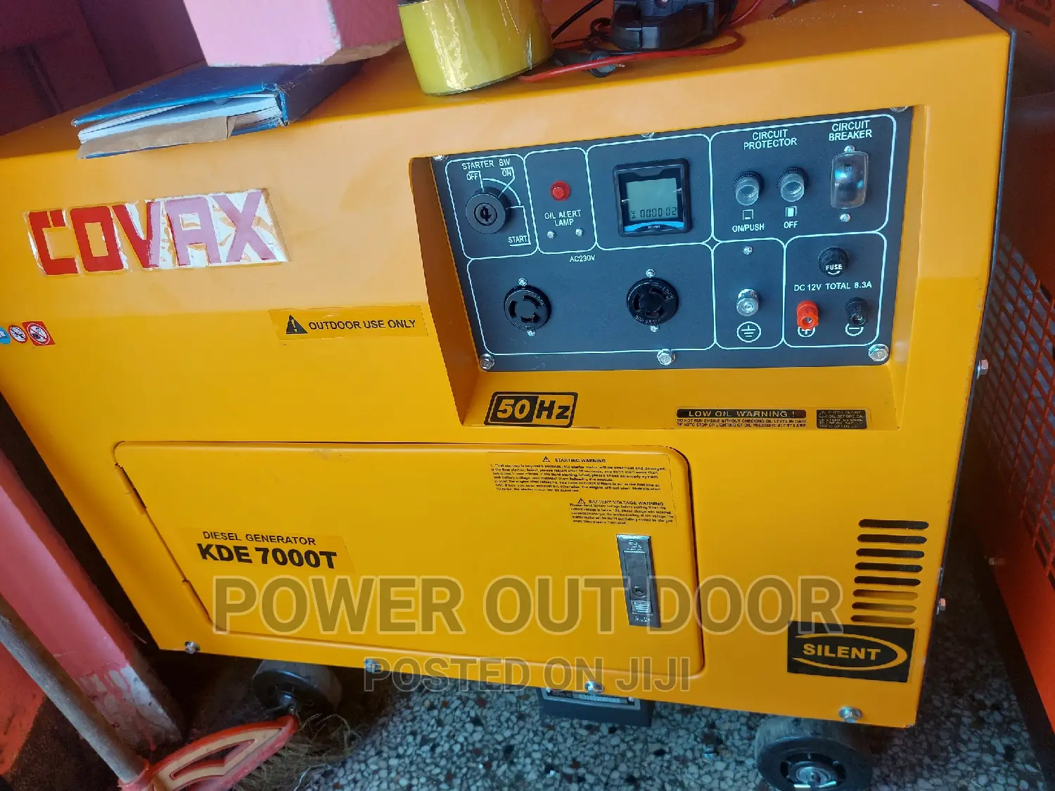 Covax / Kipor Silent Diesel 7 Kva Generator