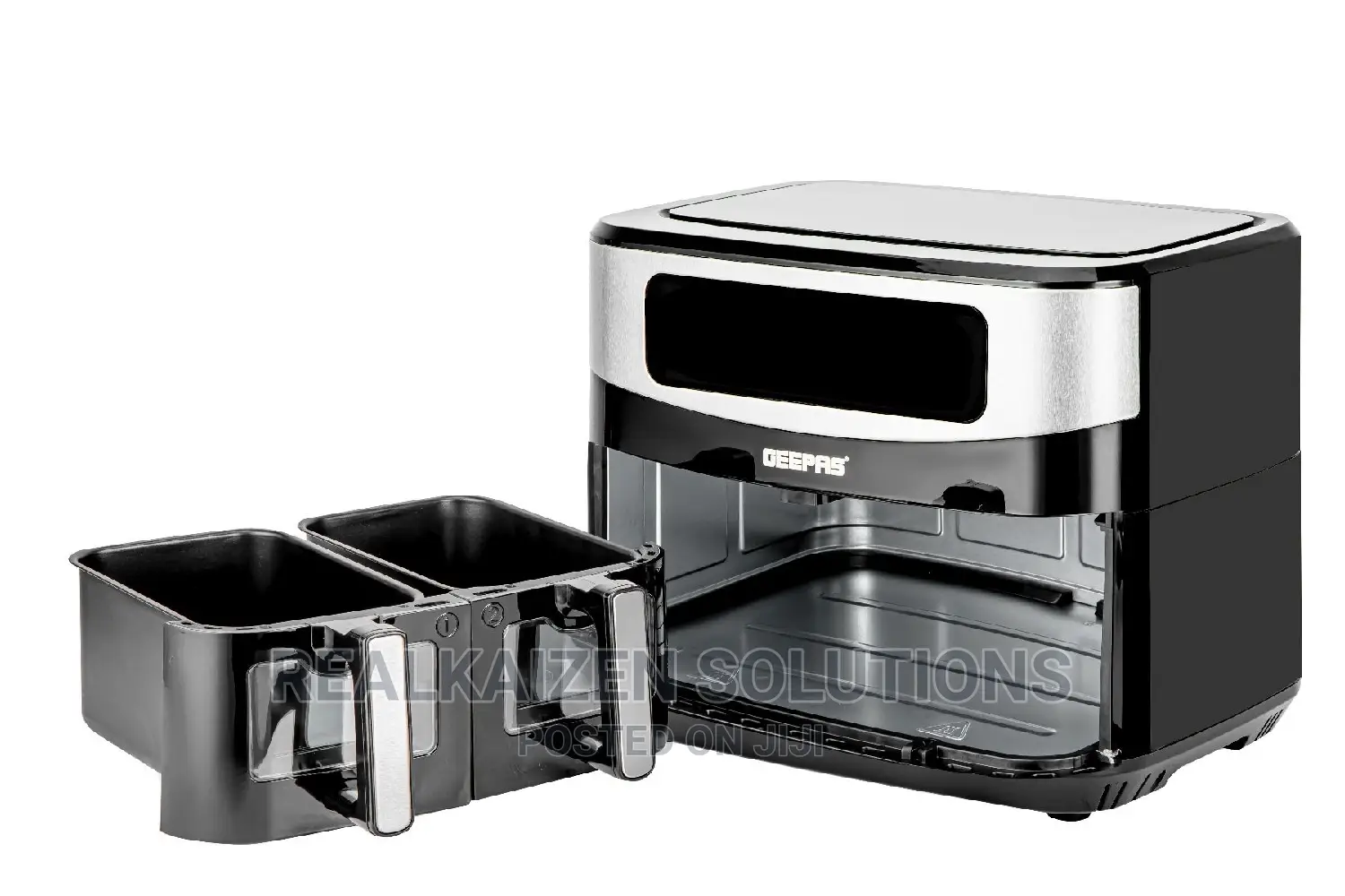 GEEPAS 9L Dual Basket Digital Touch Screen Vortex Air Fryer