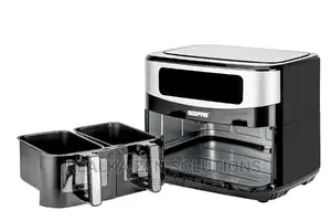 GEEPAS 9L Dual Basket Digital Touch Screen Vortex Air Fryer