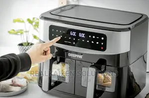 GEEPAS 9L Dual Basket Digital Touch Screen Vortex Air Fryer