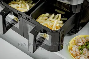 GEEPAS 9L Dual Basket Digital Touch Screen Vortex Air Fryer
