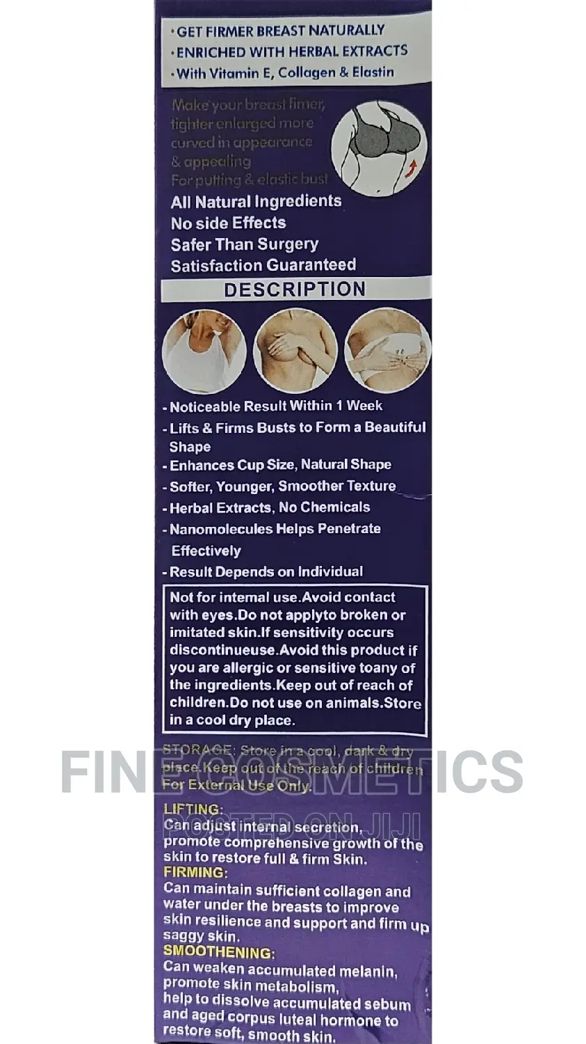 Breast Firming Cream, Push Up Breast Lifting and Tightening