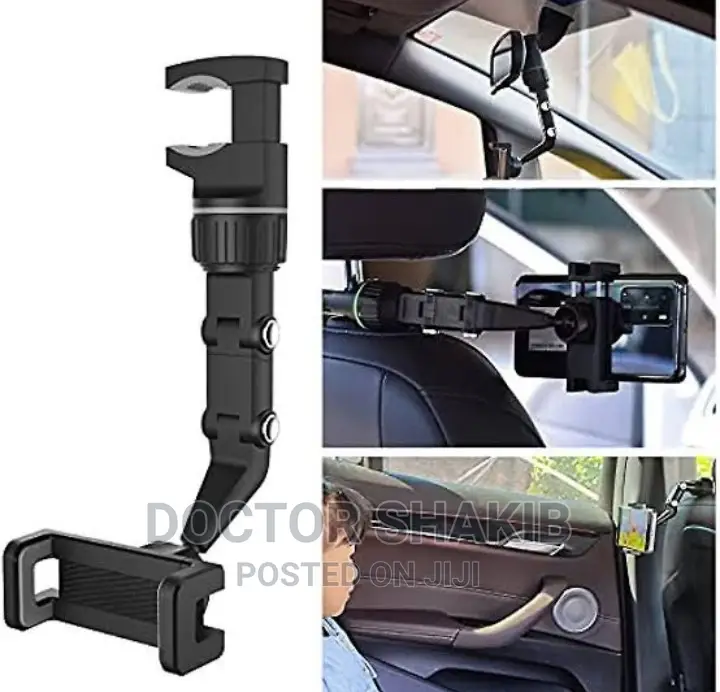 New Adjustable Rearview Mirror Phone Holder