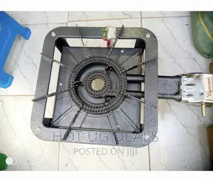 Metallic Aluminum Single Gas Stove Commercial Burner- Black