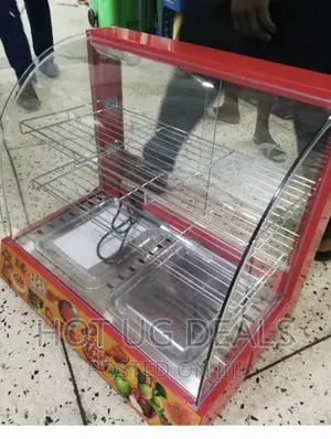 Commercial Electric Curved Glass Food Warmer Showcase