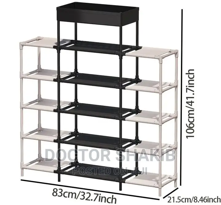 Space Saving 6 Tier Ladder-Shaped Shoe Rack