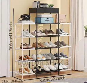 Space Saving 6 Tier Ladder-Shaped Shoe Rack