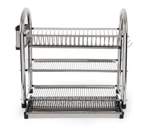 Multifunction 3 Tier Stainless Steel Dish Racks