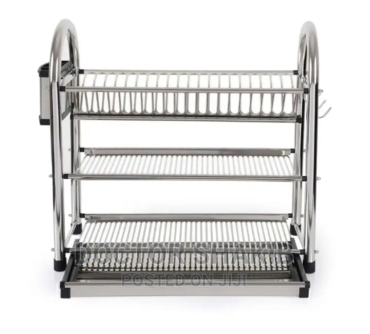 Multifunction 3 Tier Stainless Steel Dish Racks