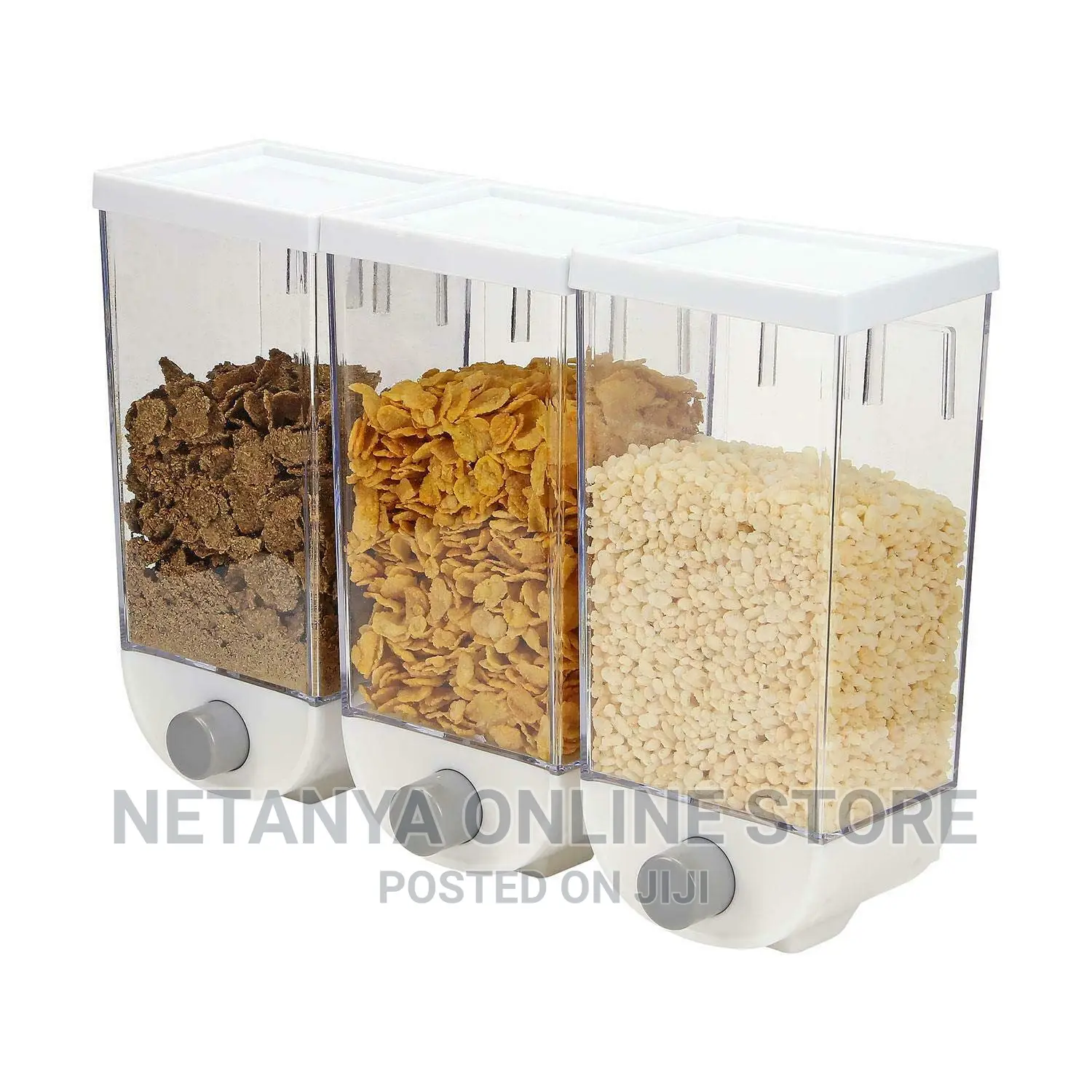 Push Button 3pcs Wall Mount Cereal Dispenser
