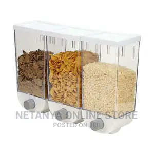 Push Button 3pcs Wall Mount Cereal Dispenser