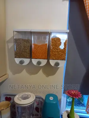 Push Button 3pcs Wall Mount Cereal Dispenser