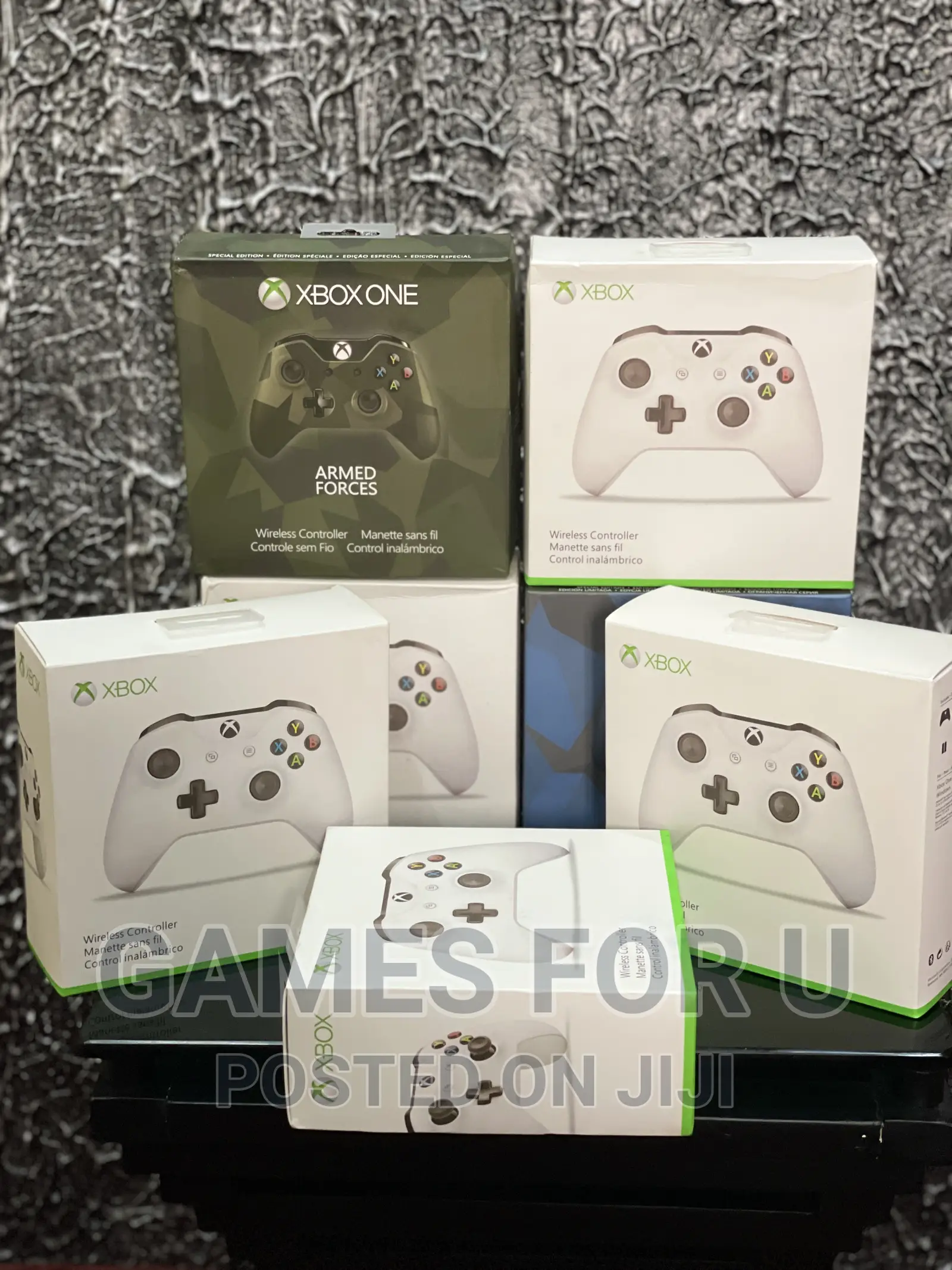 White And Coloured Xbox One Pads