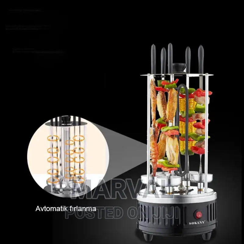 Automatic Rotating Barbecue Skewer Grill Kebab