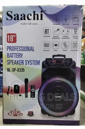 18" Saachi Rechargeable Speaker With Bluetooth,Fm, Mic,Radio