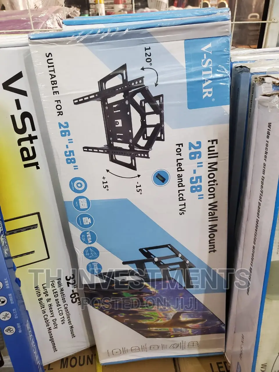 Double Arm TV Wall Mount. 26-58.