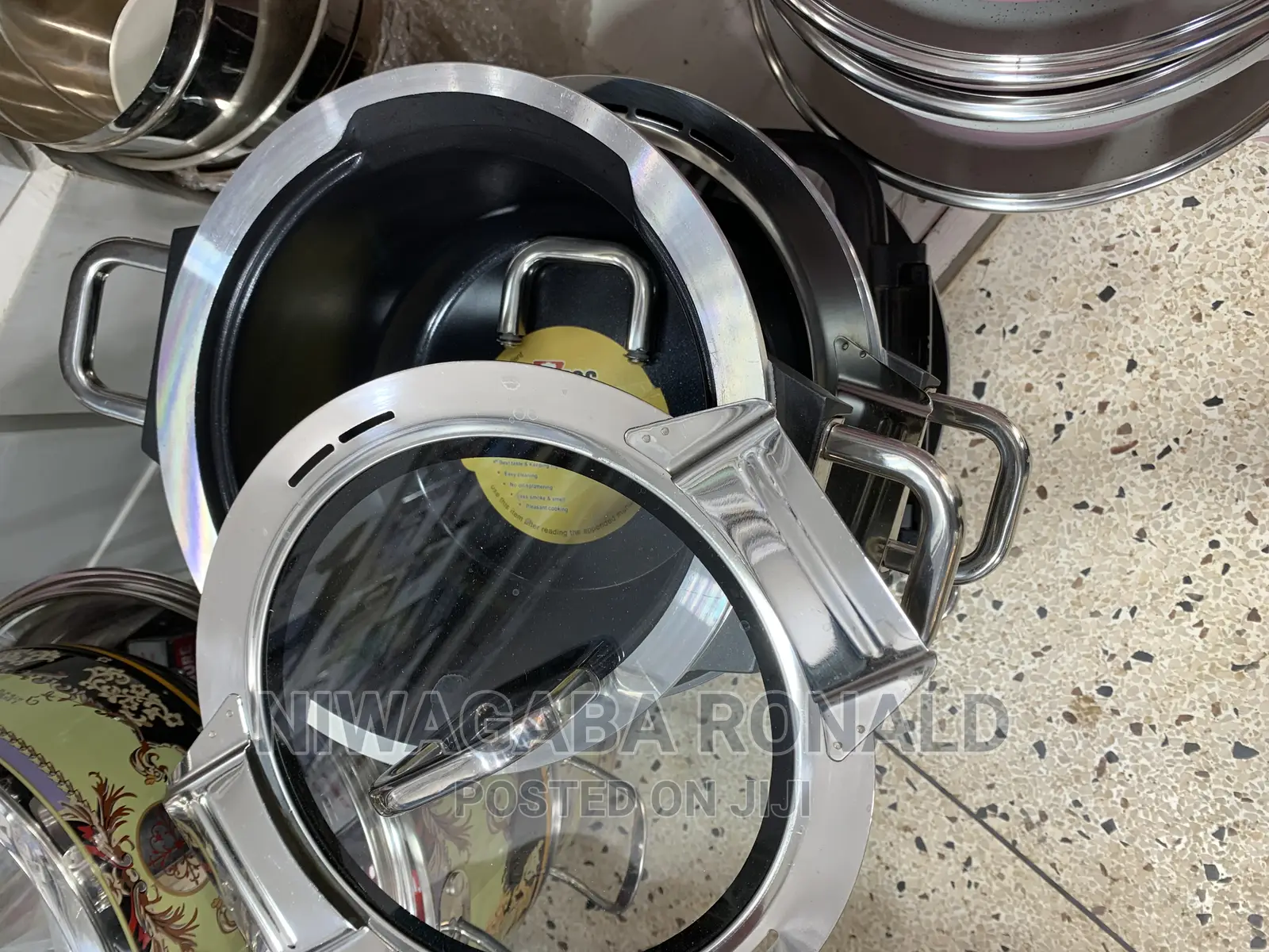 4pc Heavy Duty Non-Stick Grim Frying Pan Inclusive